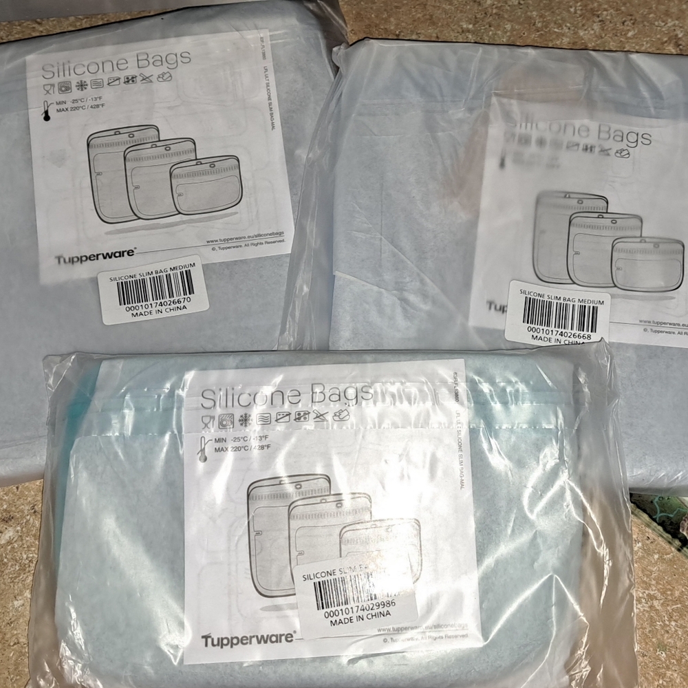 Tupperware Silicone Slim Bags - Clear